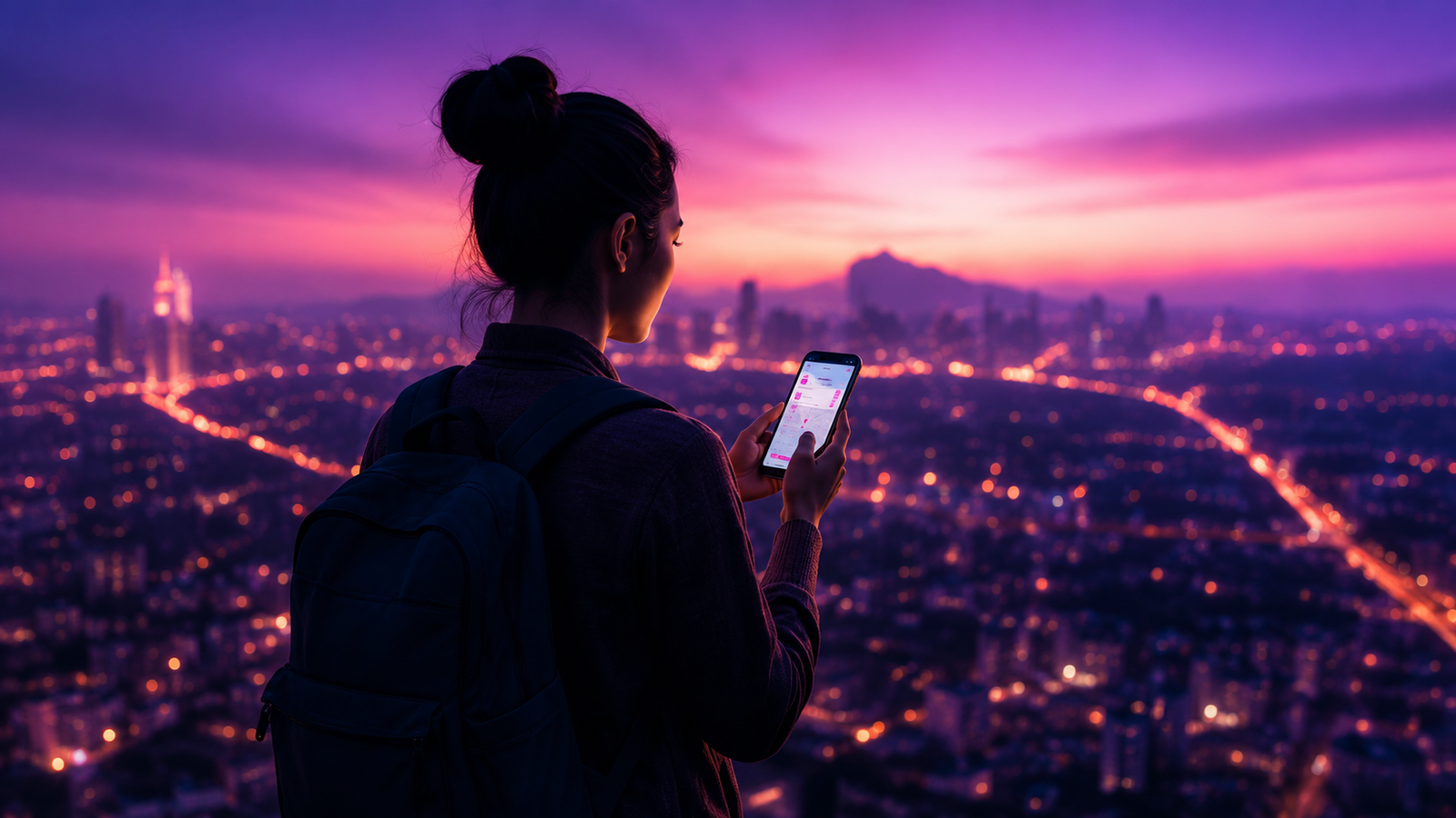 Traveler staying connected with Oryalo